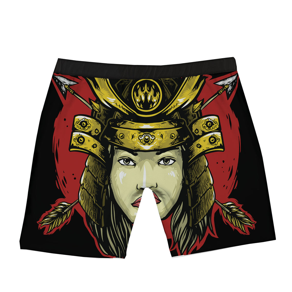 Samurai Woman Japanese Print Boxer Briefs-grizzshop