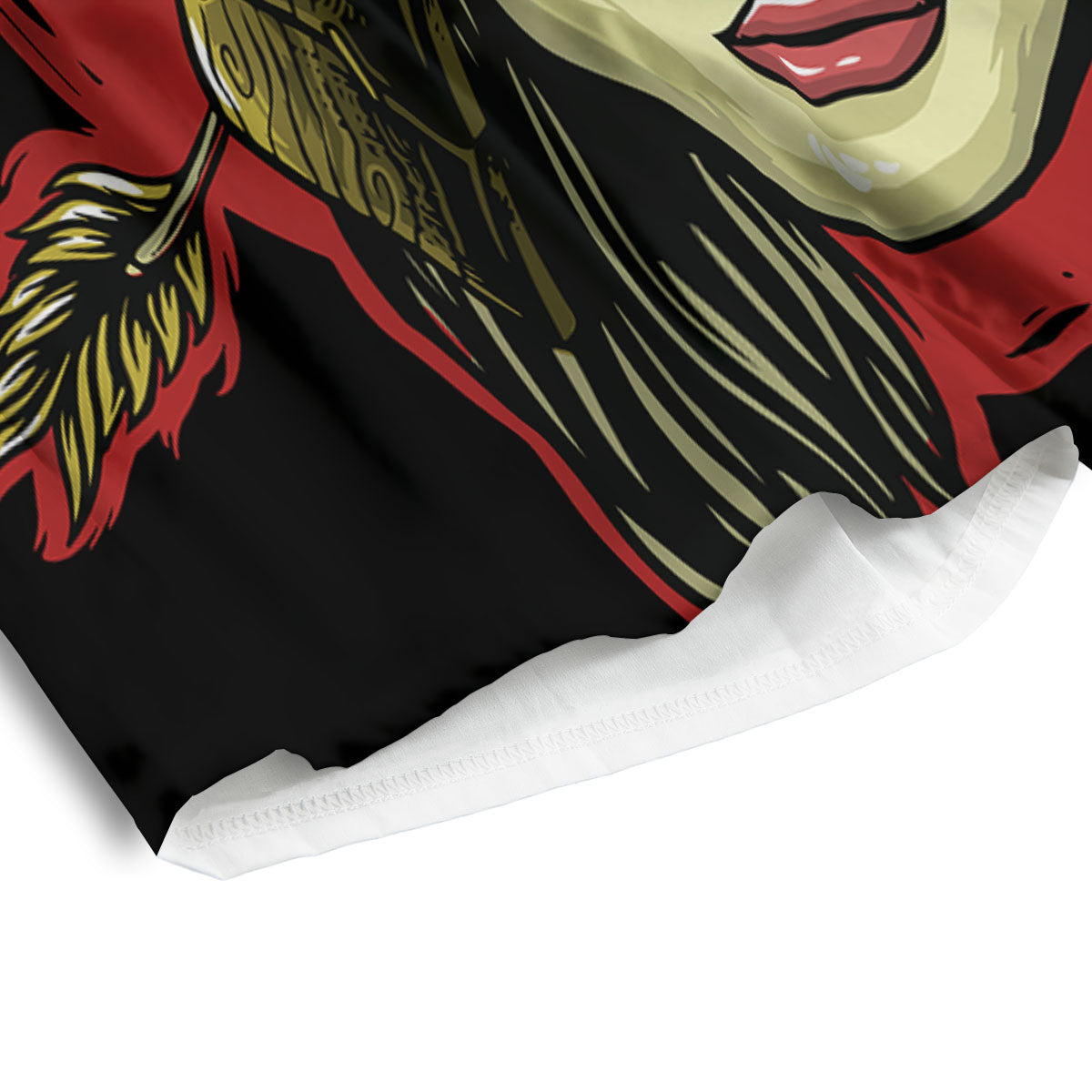 Samurai Woman Japanese Print Men's Athletic Shorts