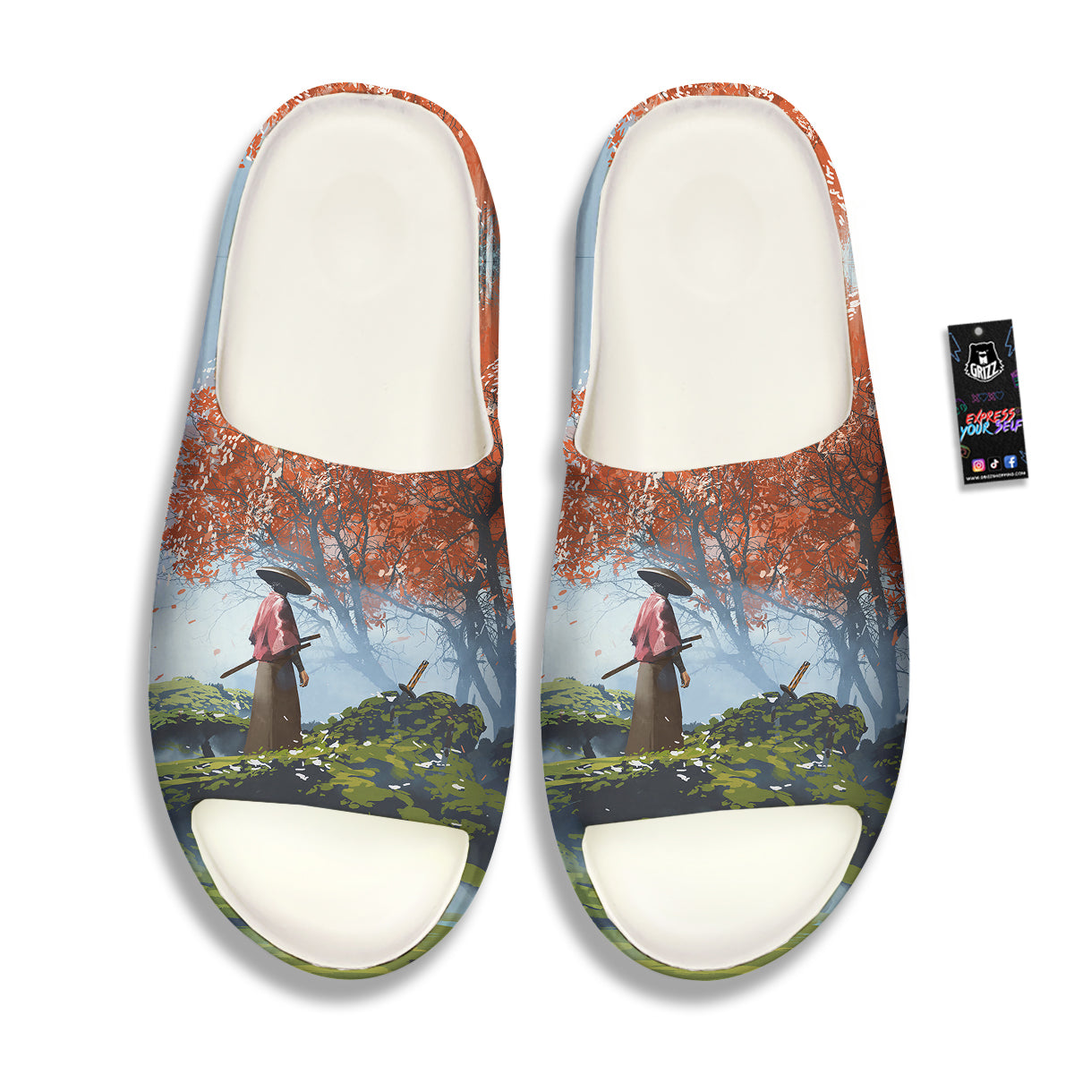 Samurai Fantasy Print Sandals-grizzshop