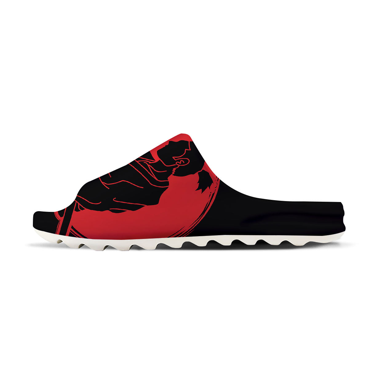 Samurai Red Sunset Print Sandals-grizzshop