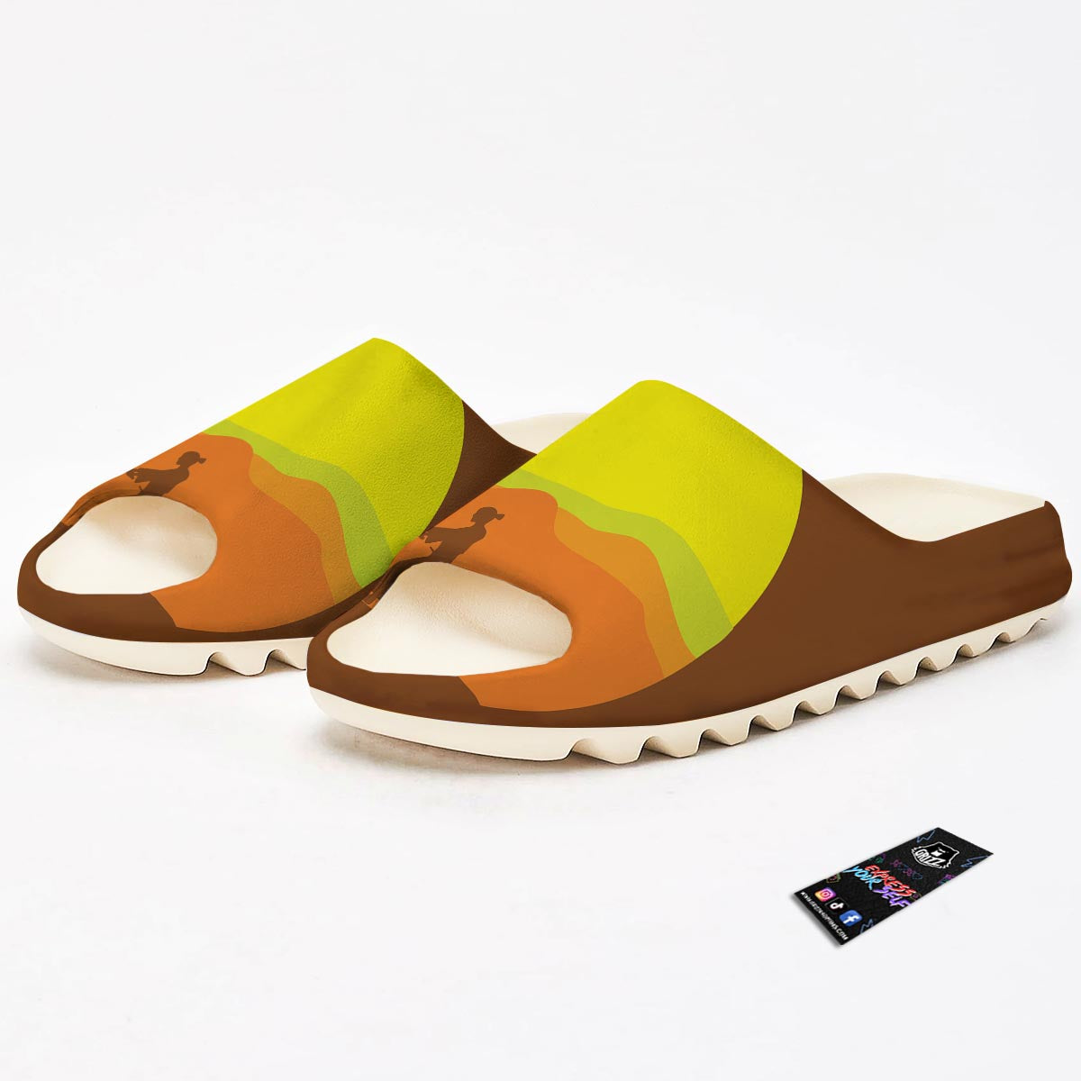 Samurai Sunset Japanese Print Sandals-grizzshop