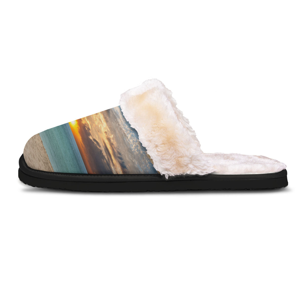 Sand Beach And Sunset Print Slippers-grizzshop