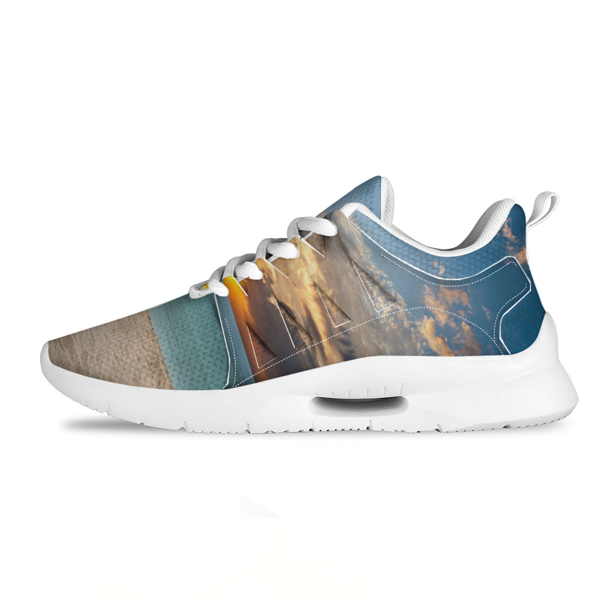Sand Beach And Sunset Print Tennis Shoes-grizzshop