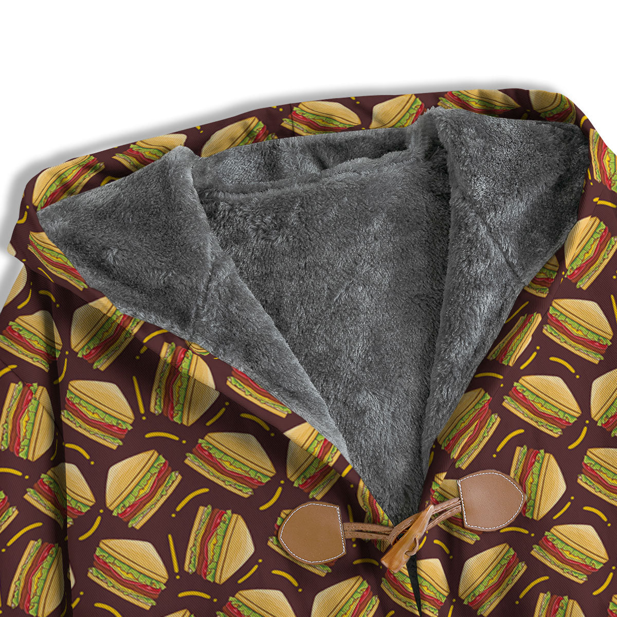Sandwiches Brown Print Pattern Men's Windbreaker Jacket-grizzshop