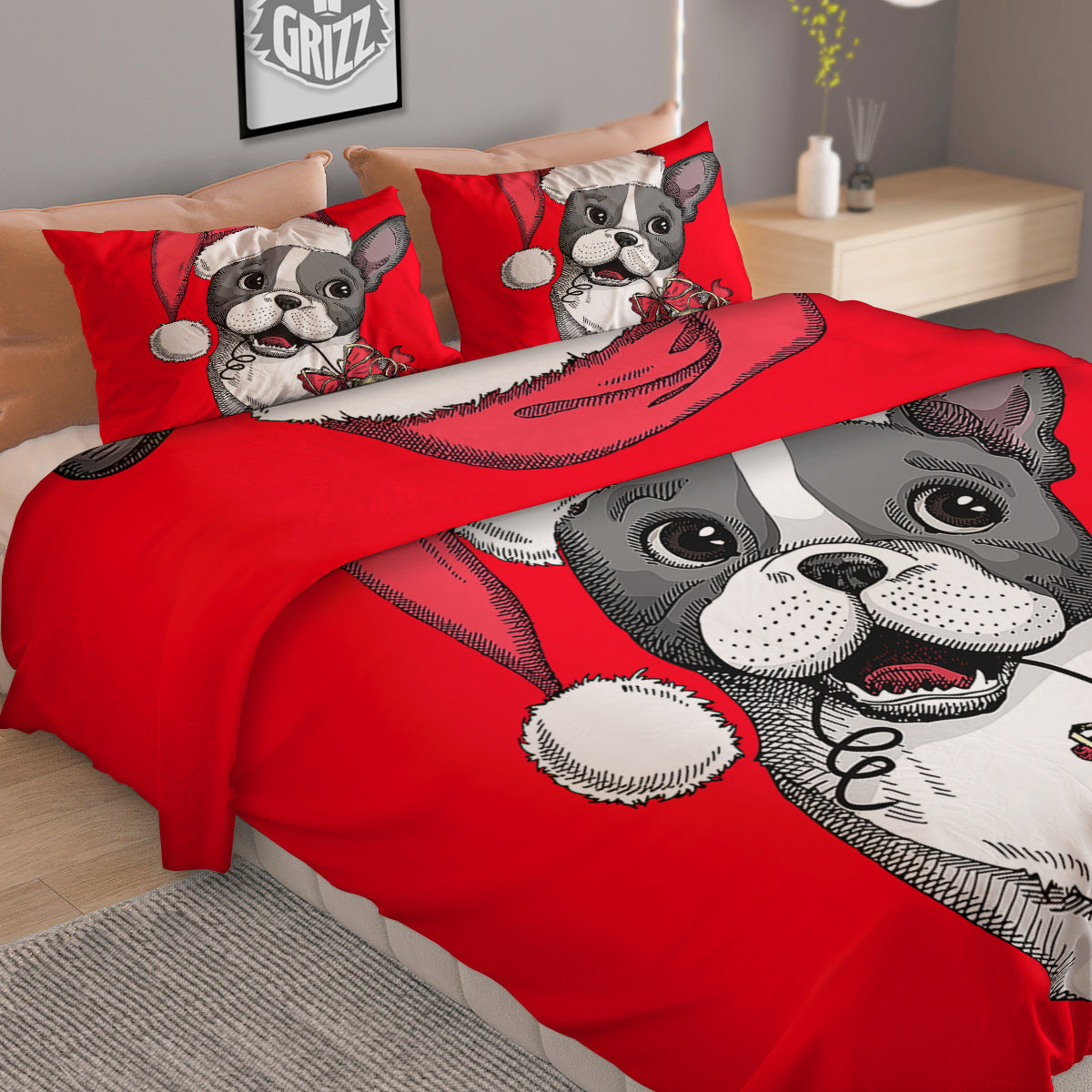 Pumpkin Green Print Pattern Duvet Cover Bedding Set