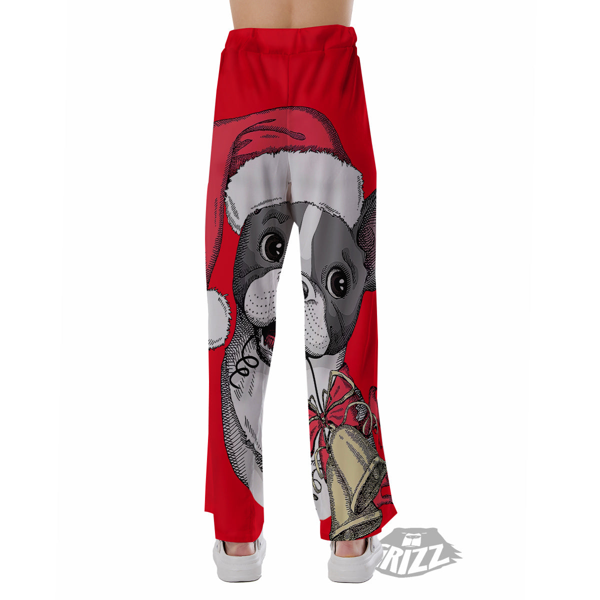 Santa Christmas French Bulldog Print Pajama Pants-grizzshop