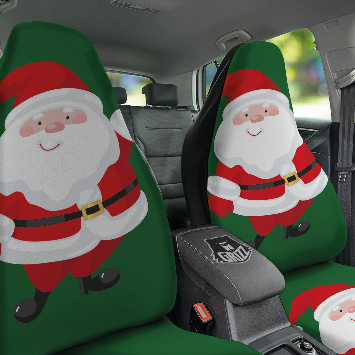 Santa Claus Cartoon Print Car Seat Covers-grizzshop