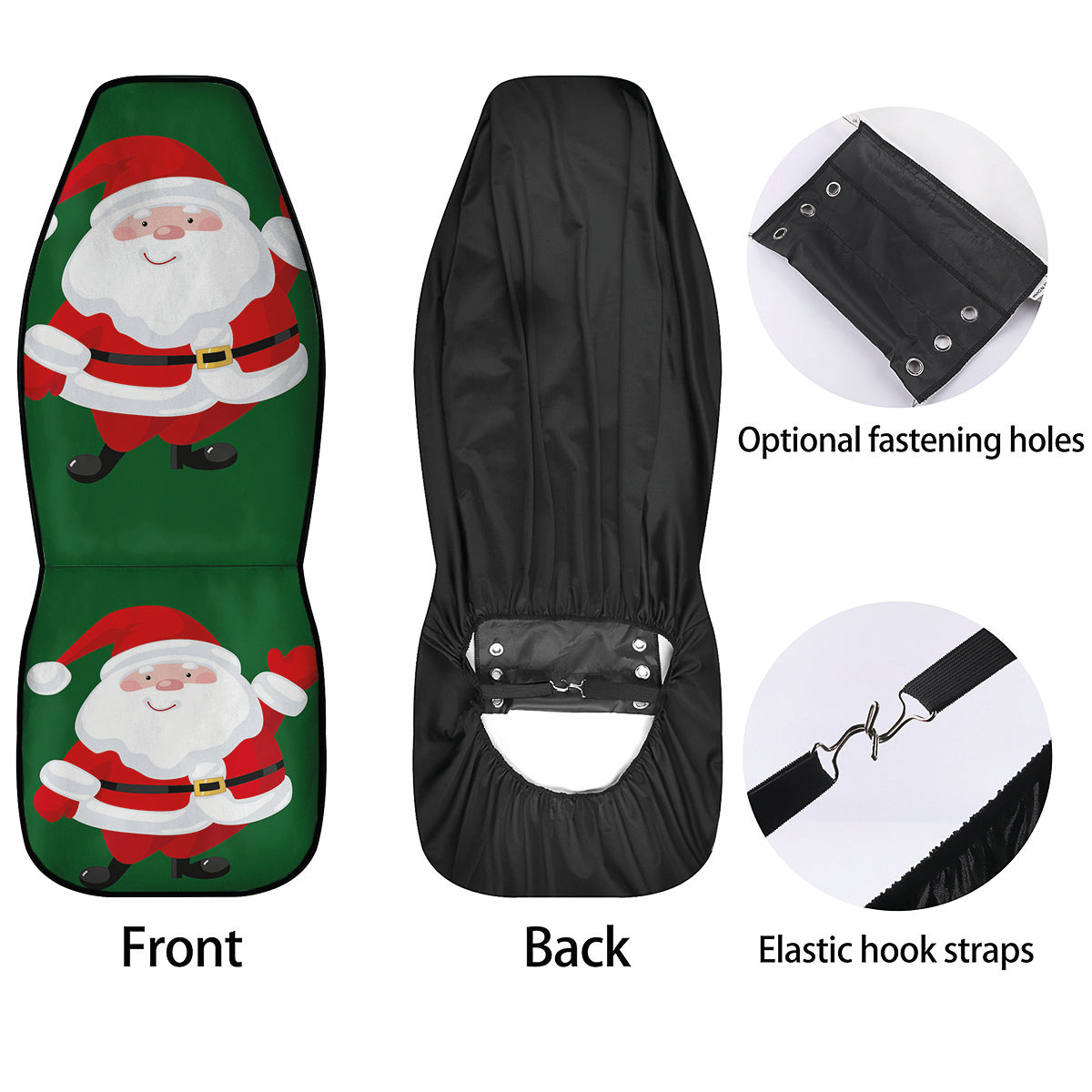 Santa Claus Cartoon Print Car Seat Covers-grizzshop