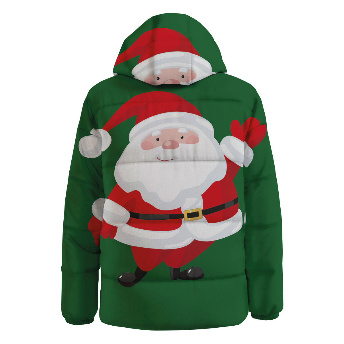 Santa Claus Cartoon Print Down Jacket-grizzshop
