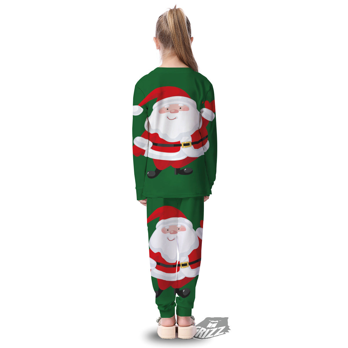 Santa Claus Cartoon Print Kid's Pajamas-grizzshop
