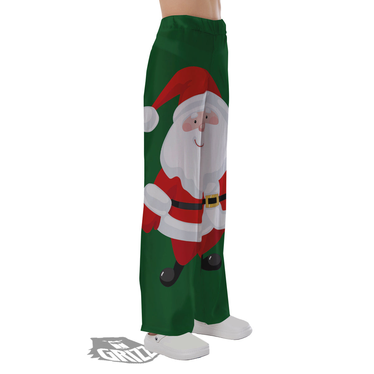 Santa Claus Cartoon Print Pajama Pants-grizzshop