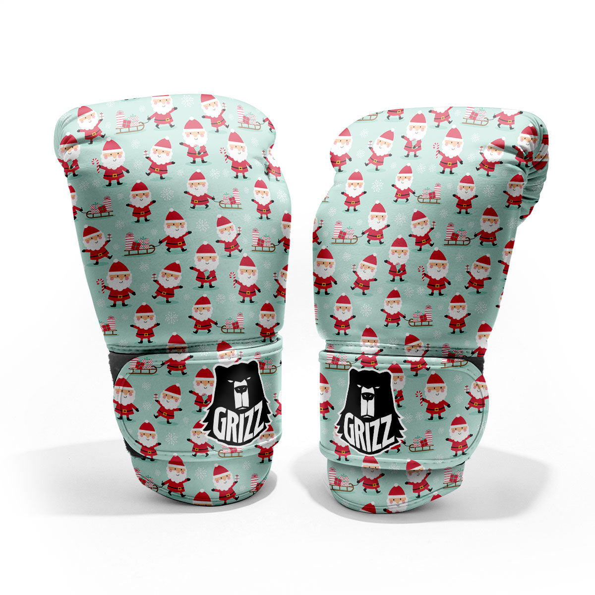 Santa Claus Cartoon Print Pattern Pro Boxing Glove