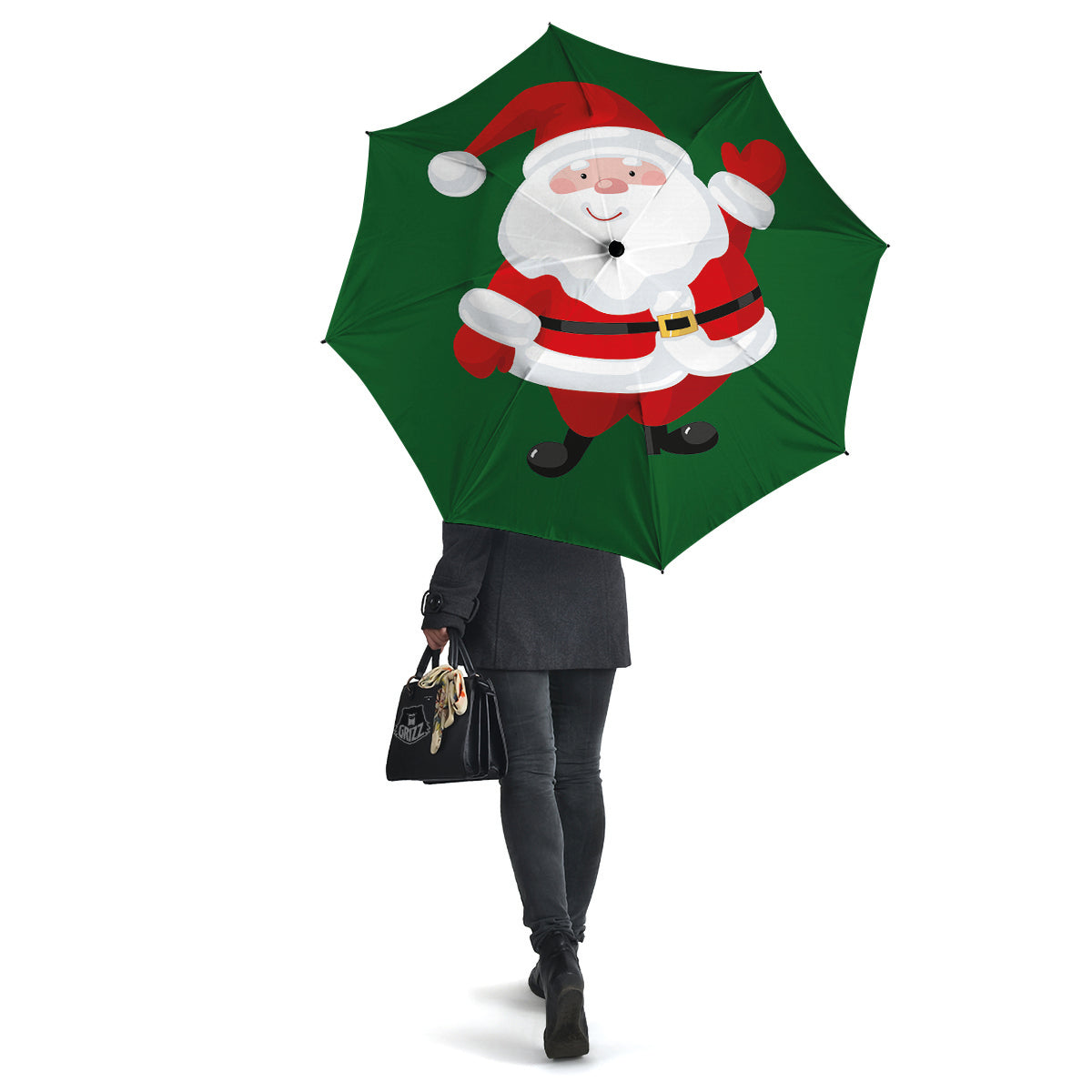 Santa Claus Cartoon Print Umbrella-grizzshop
