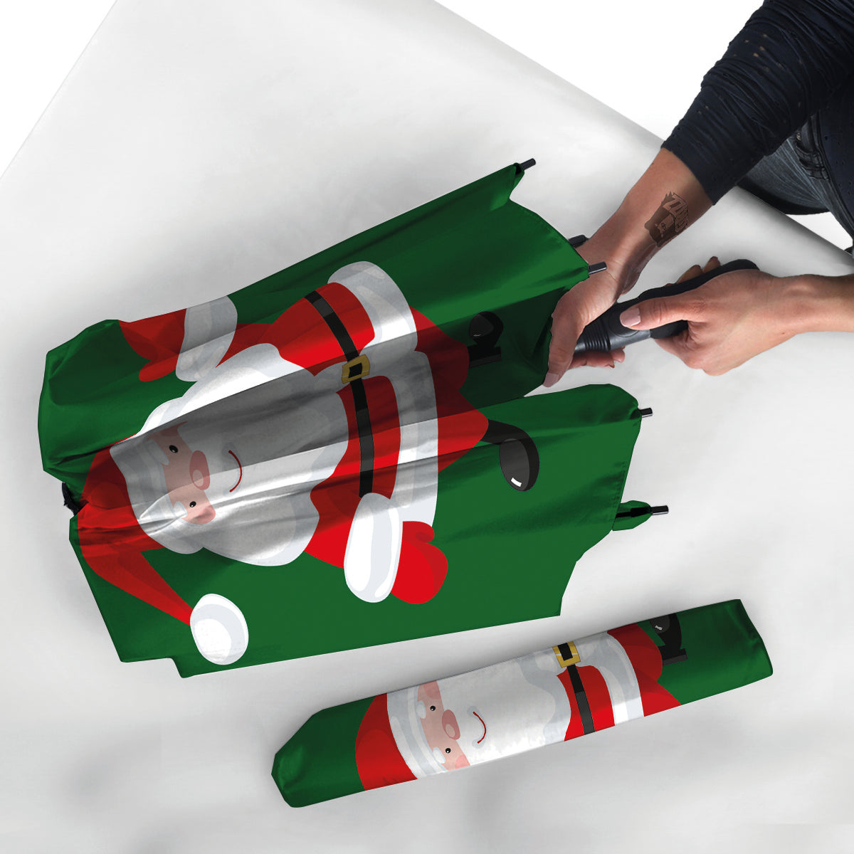 Santa Claus Cartoon Print Umbrella-grizzshop