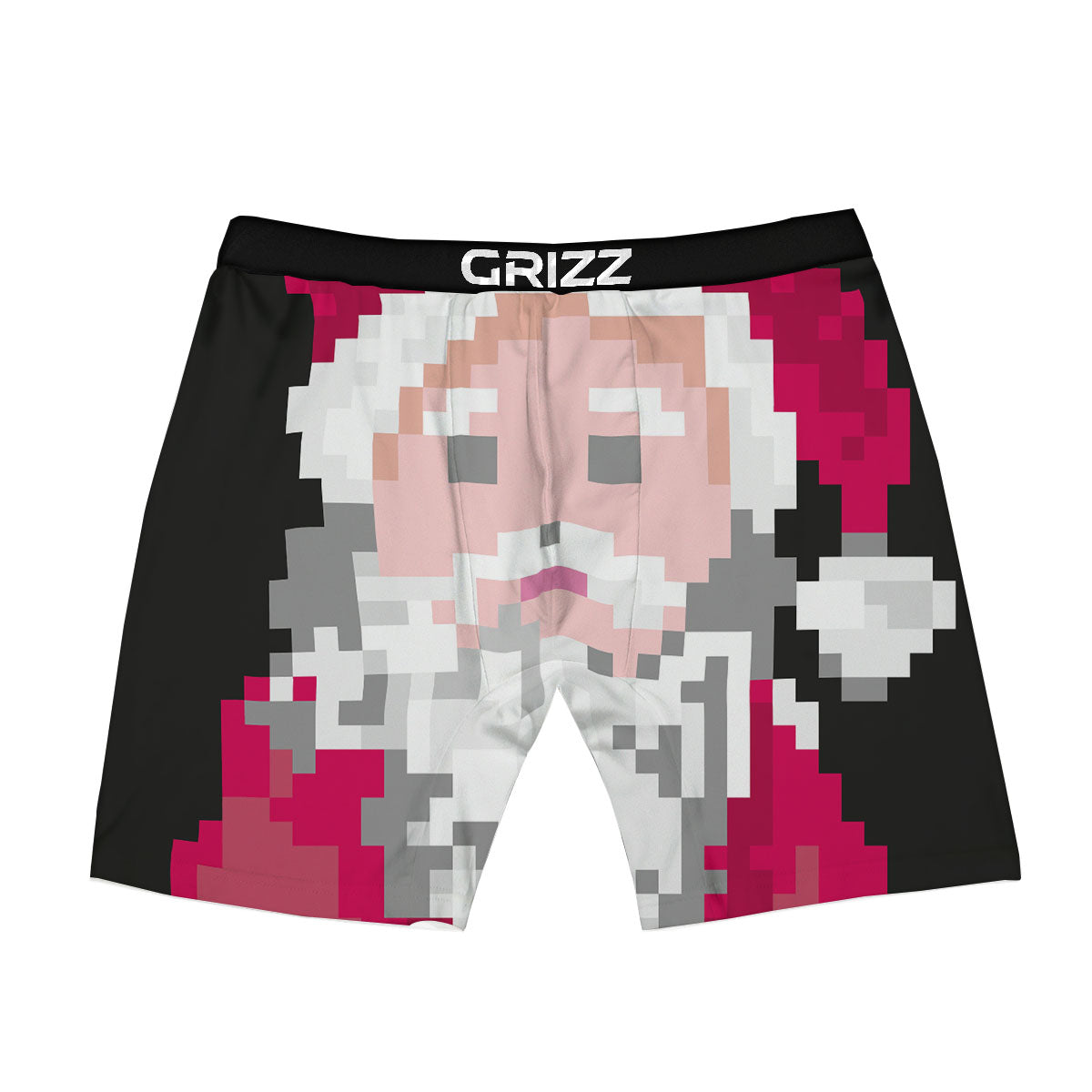 Santa Claus Christmas Pixel Print Boxer Briefs-grizzshop