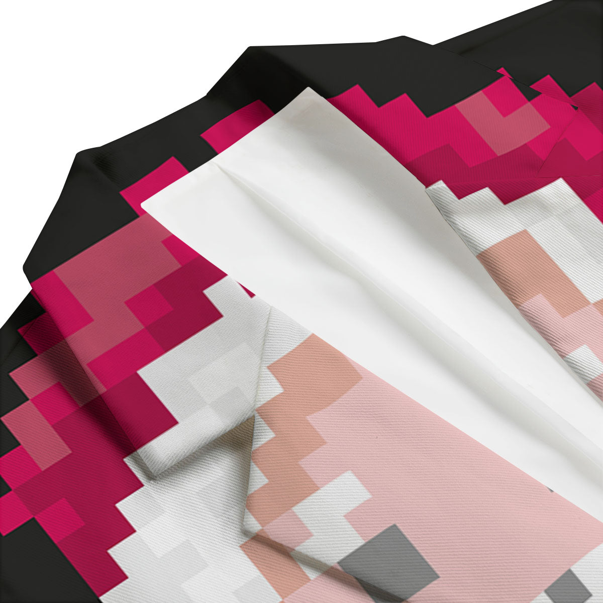 Santa Claus Christmas Pixel Print Men's Blazer-grizzshop