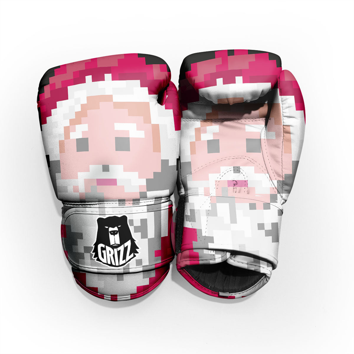 Santa Claus Christmas Pixel Print Pro Boxing Glove