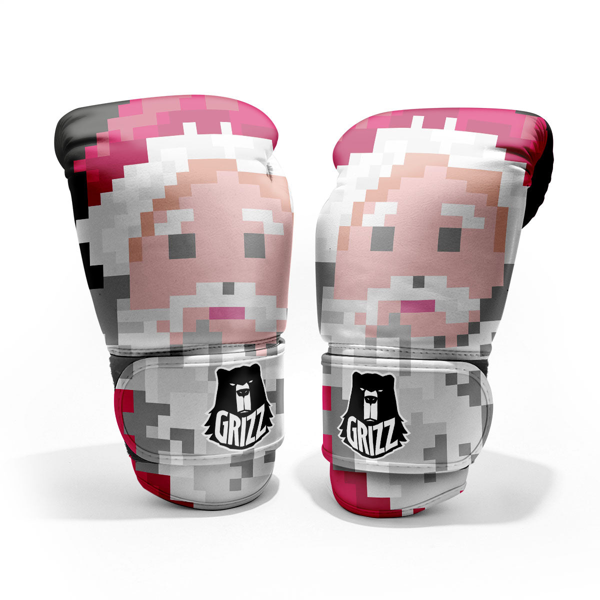 Santa Claus Christmas Pixel Print Pro Boxing Glove