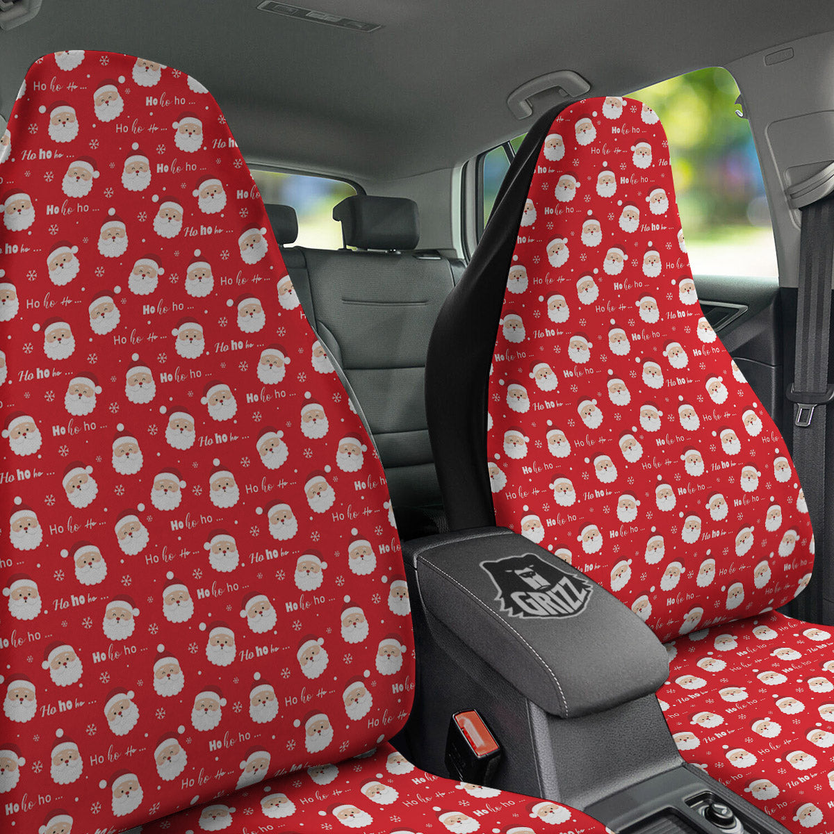 Santa Claus Christmas Print Pattern Car Seat Covers-grizzshop