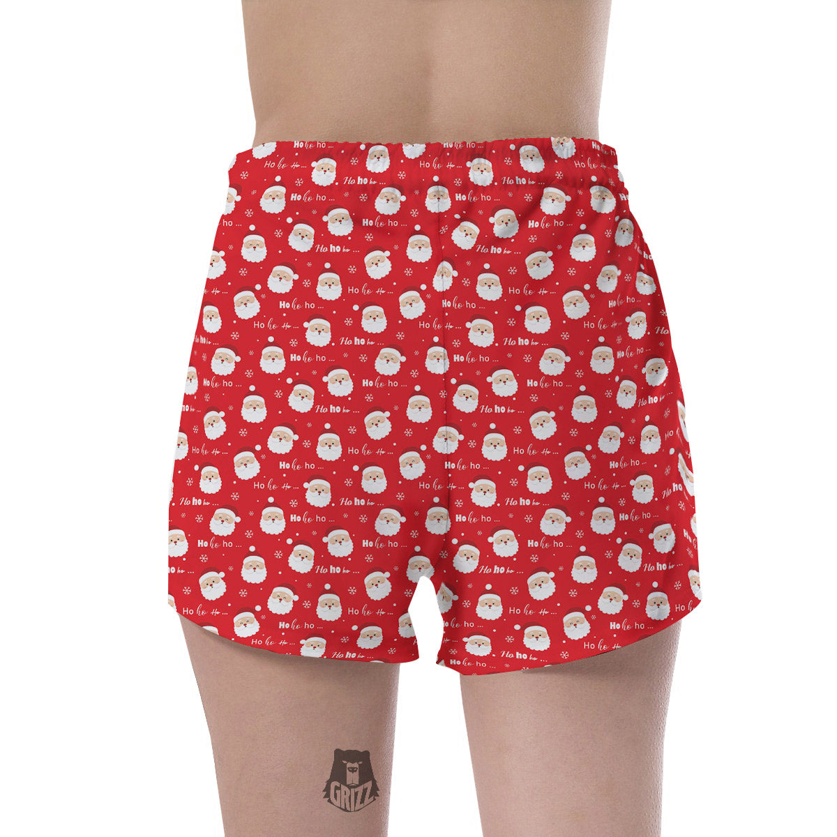 Santa Claus Christmas Print Pattern Women's Shorts-grizzshop