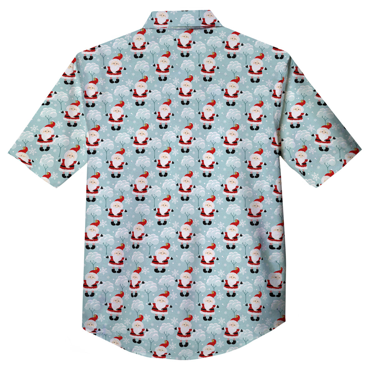 Santa Claus Cute Print Pattern Button Up Shirt-grizzshop