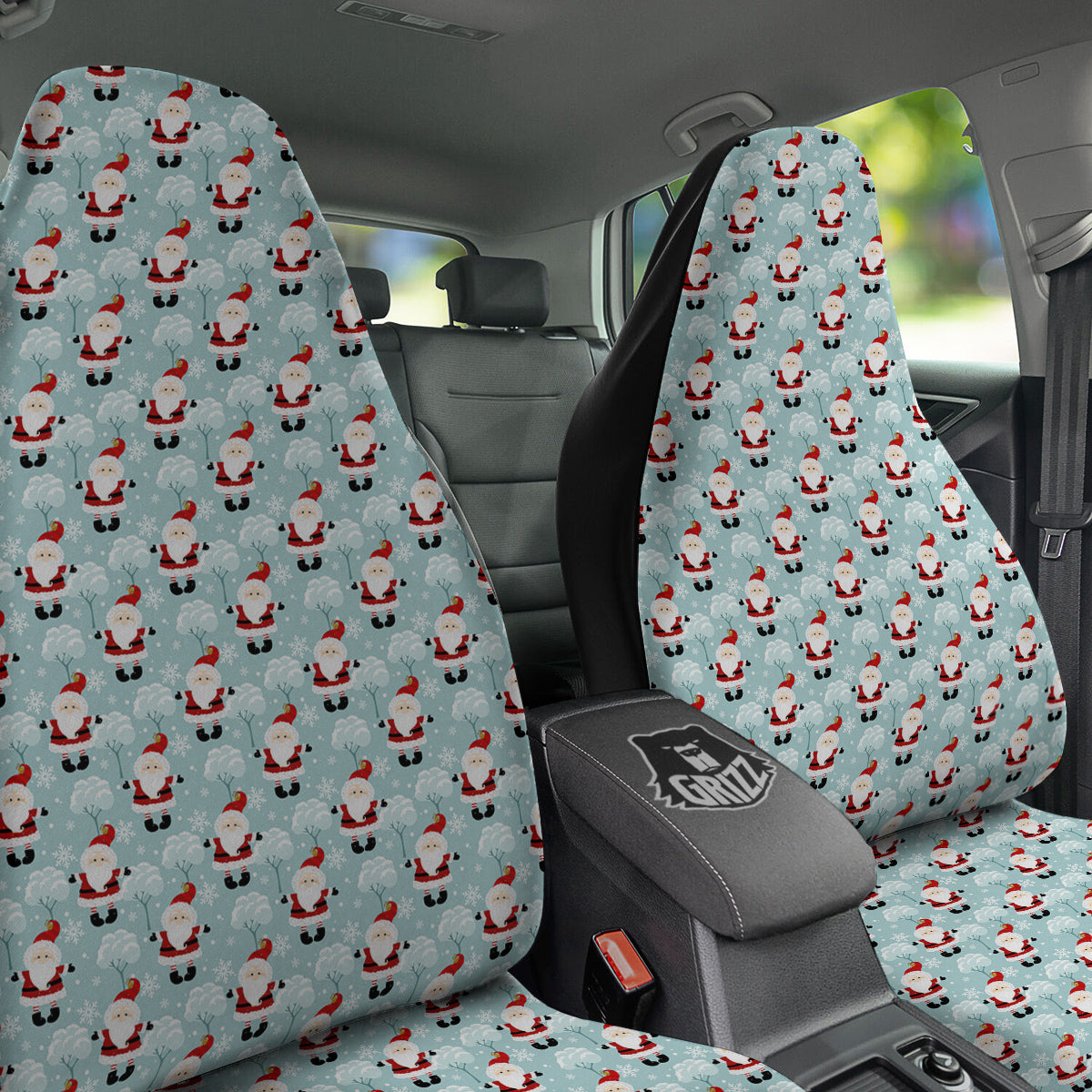 Santa Claus Cute Print Pattern Car Seat Covers-grizzshop
