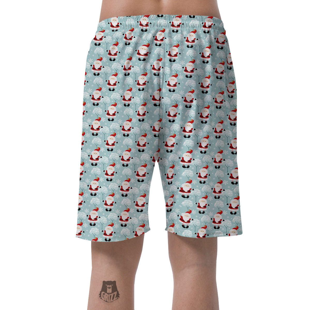 Santa Claus Cute Print Pattern Men's Shorts-grizzshop