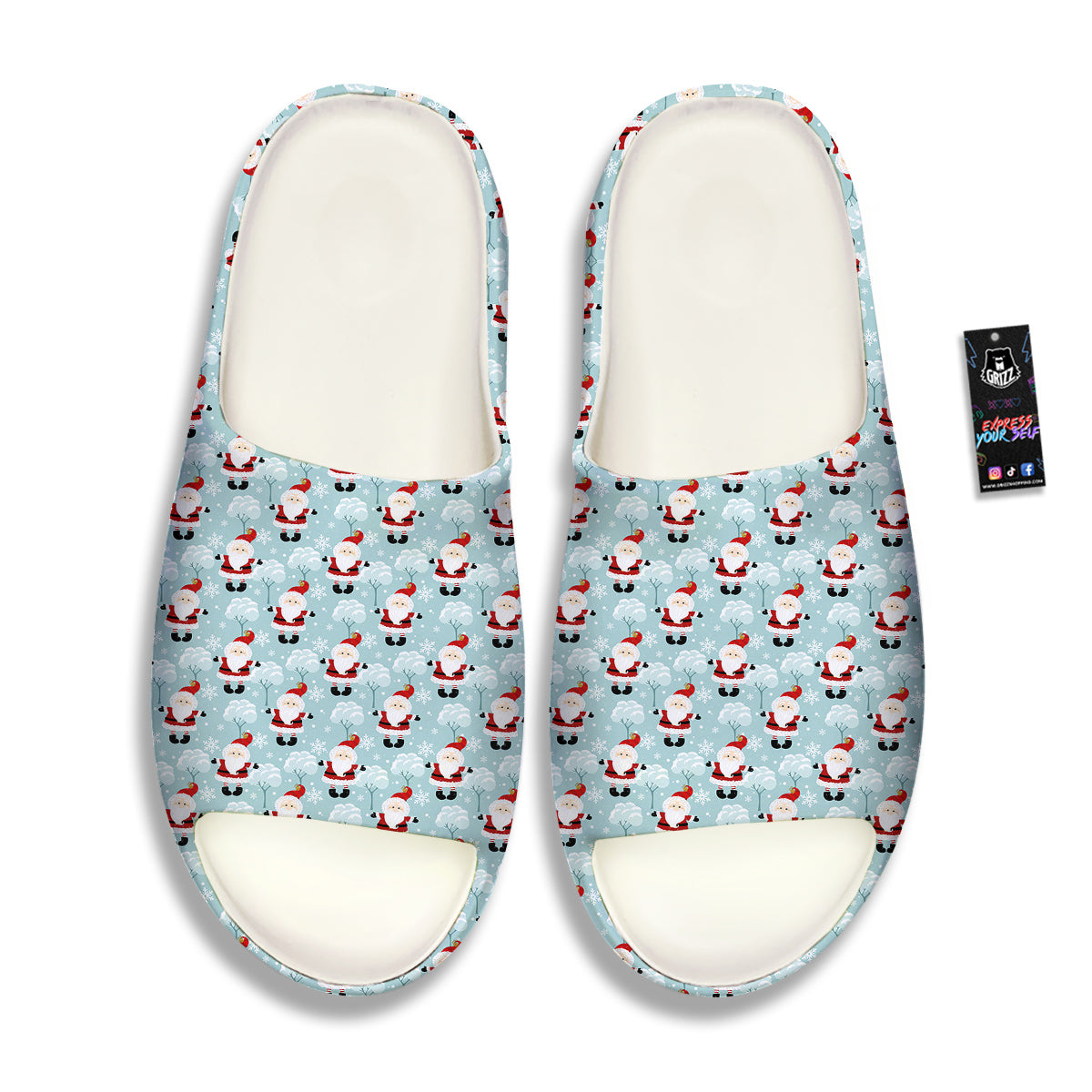 Santa Claus Cute Print Pattern Sandals-grizzshop