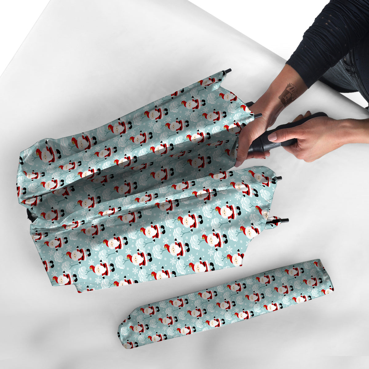 Santa Claus Cute Print Pattern Umbrella-grizzshop