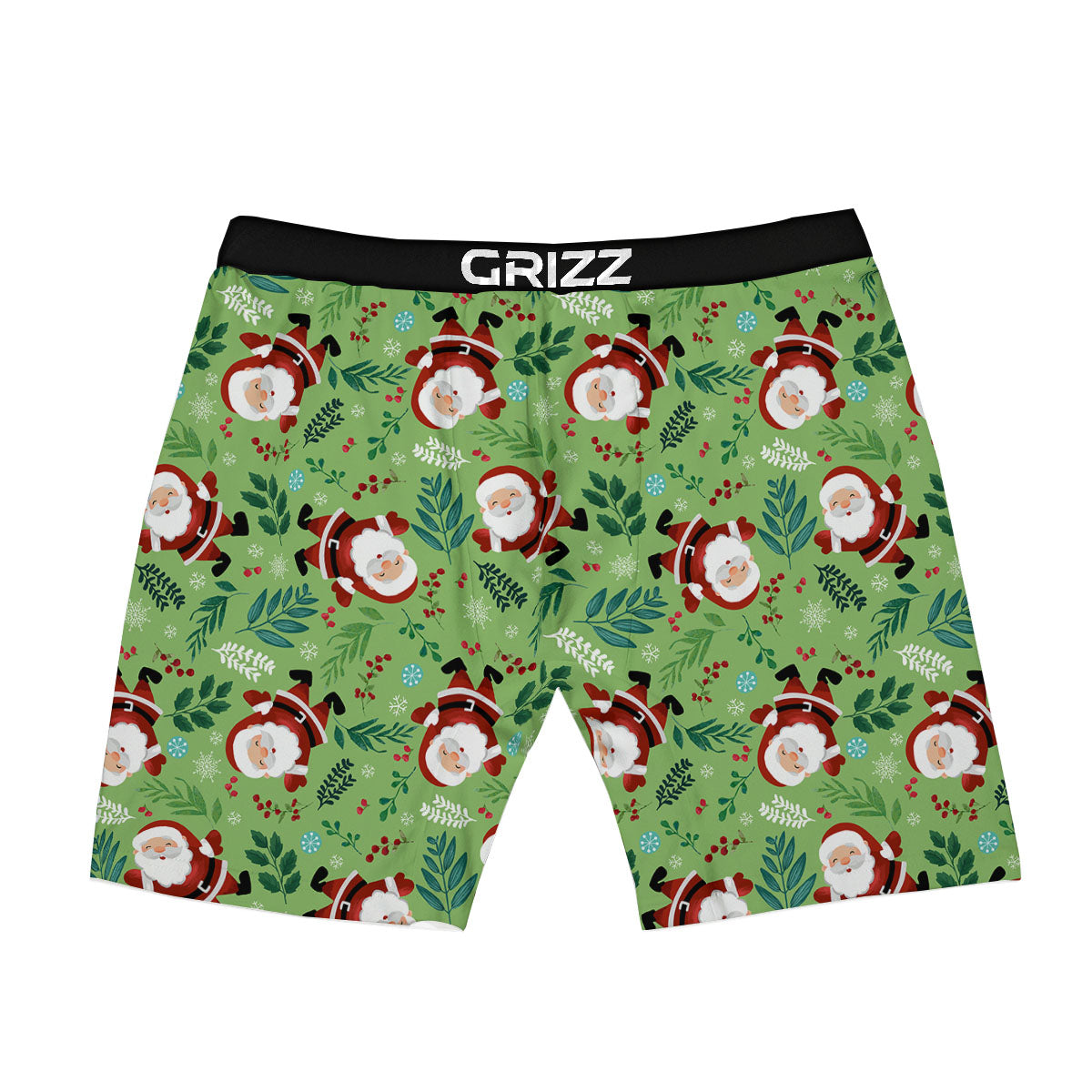 Santa Claus Happy Print Pattern Boxer Briefs-grizzshop