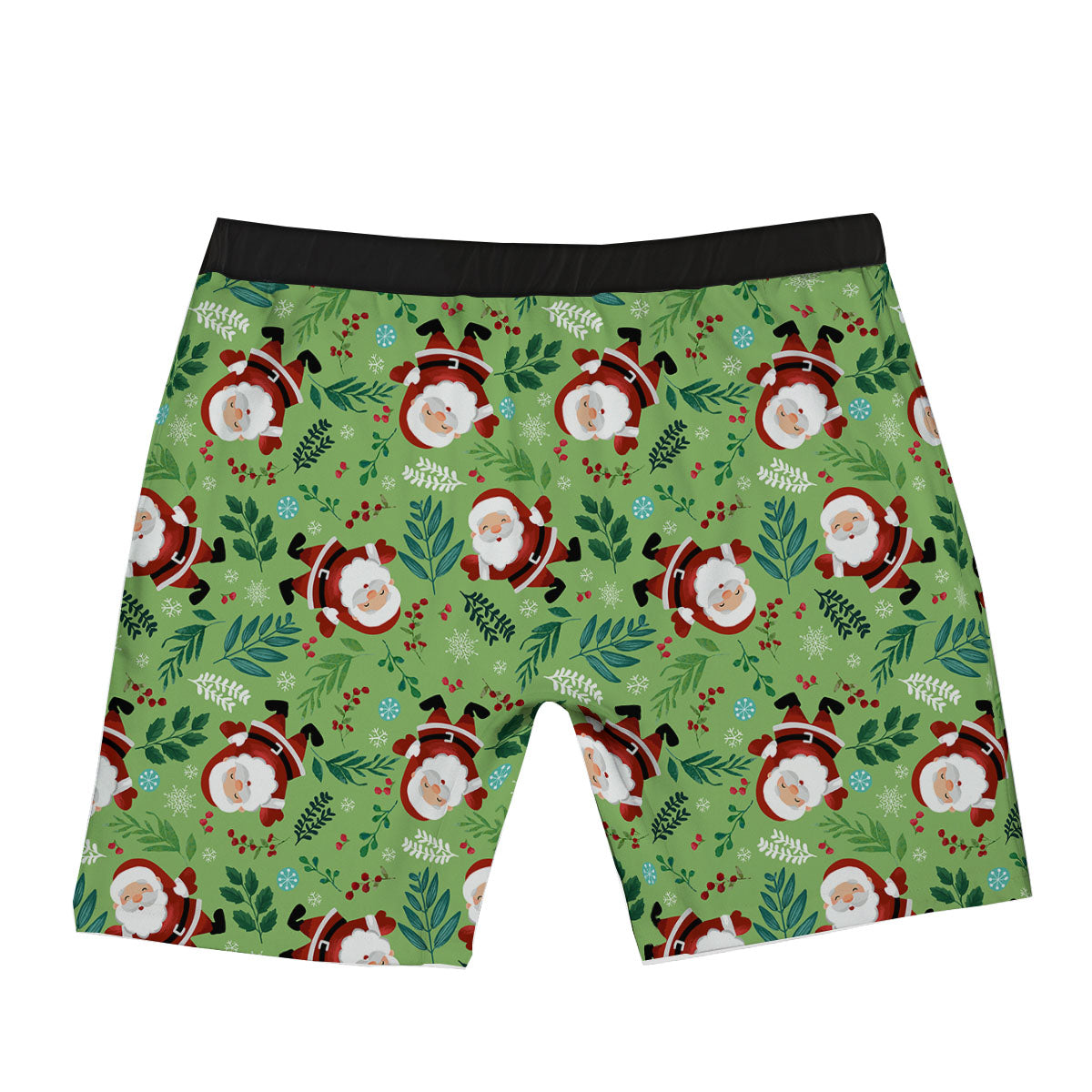 Santa Claus Happy Print Pattern Boxer Briefs-grizzshop