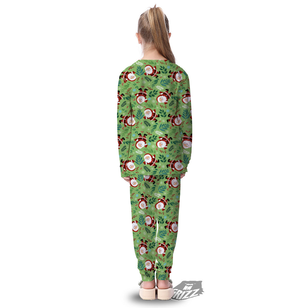 Santa Claus Happy Print Pattern Kid's Pajamas-grizzshop