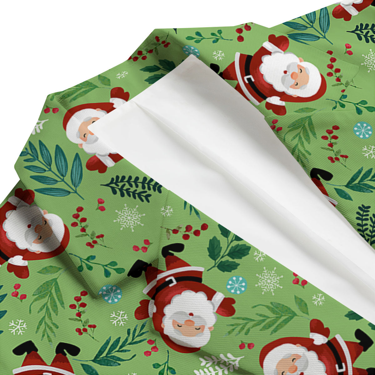 Santa Claus Happy Print Pattern Men's Blazer-grizzshop