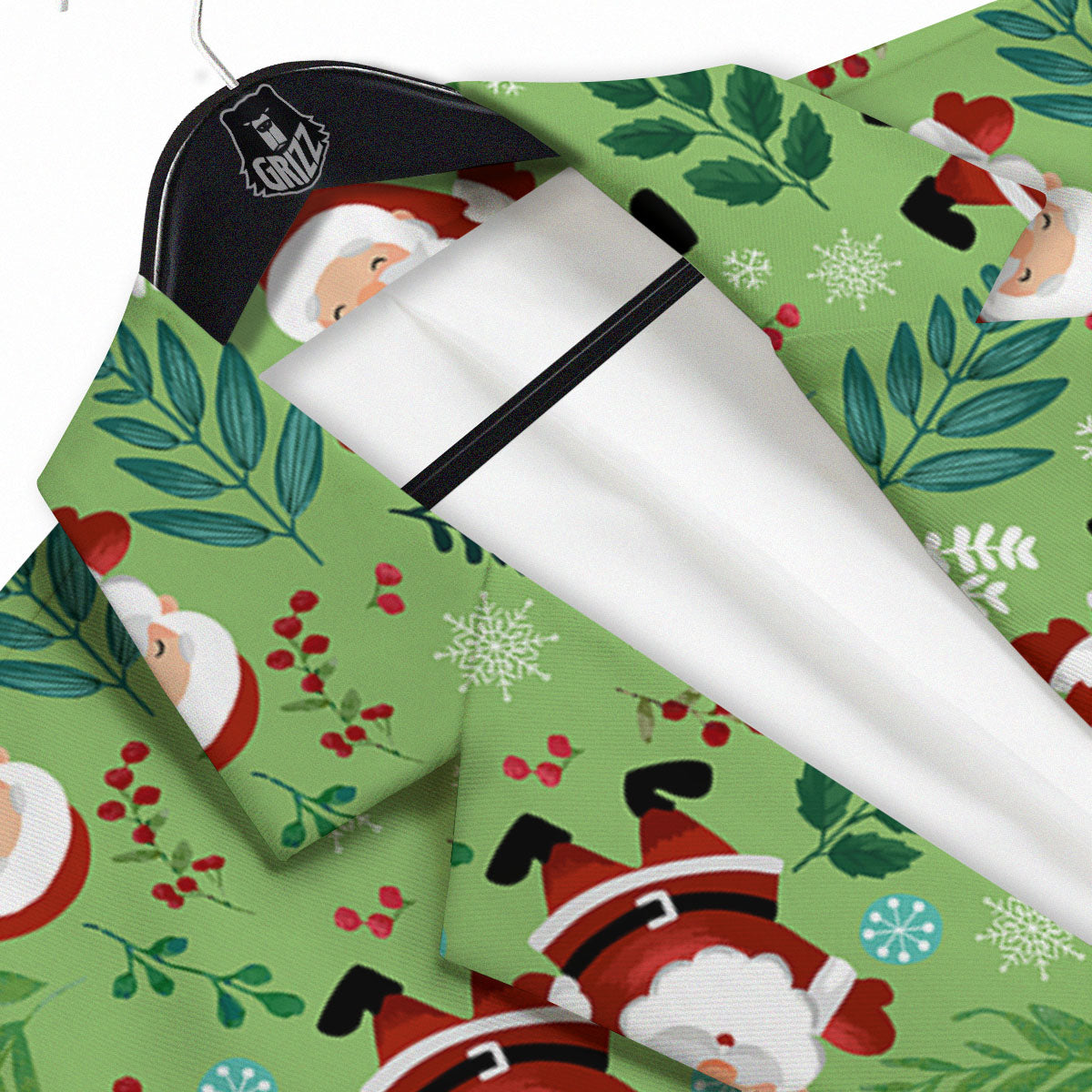 Santa Claus Happy Print Pattern Men's Sport Coat-grizzshop