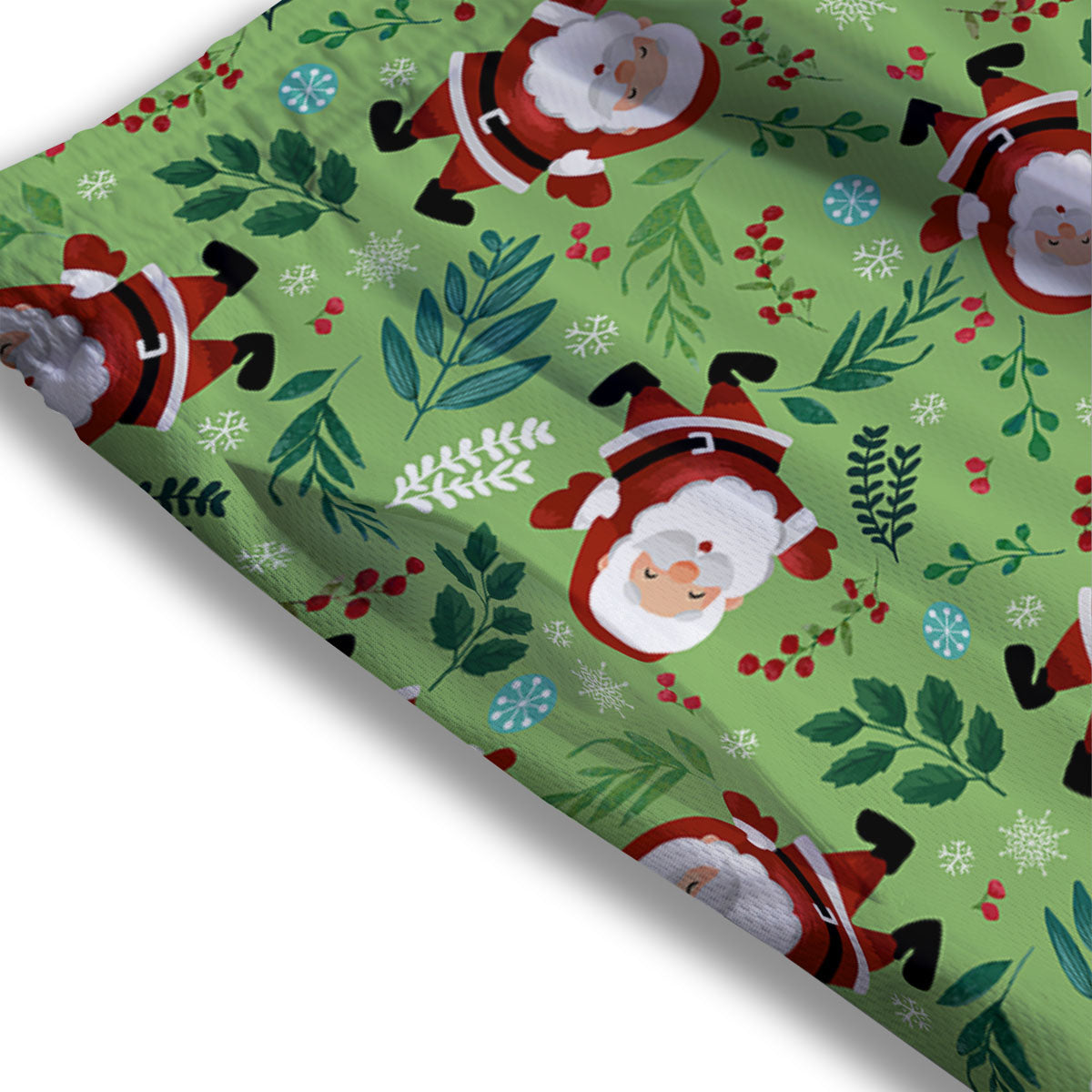 Santa Claus Happy Print Pattern Mesh Shorts