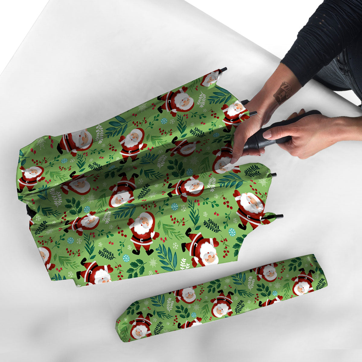 Santa Claus Happy Print Pattern Umbrella-grizzshop