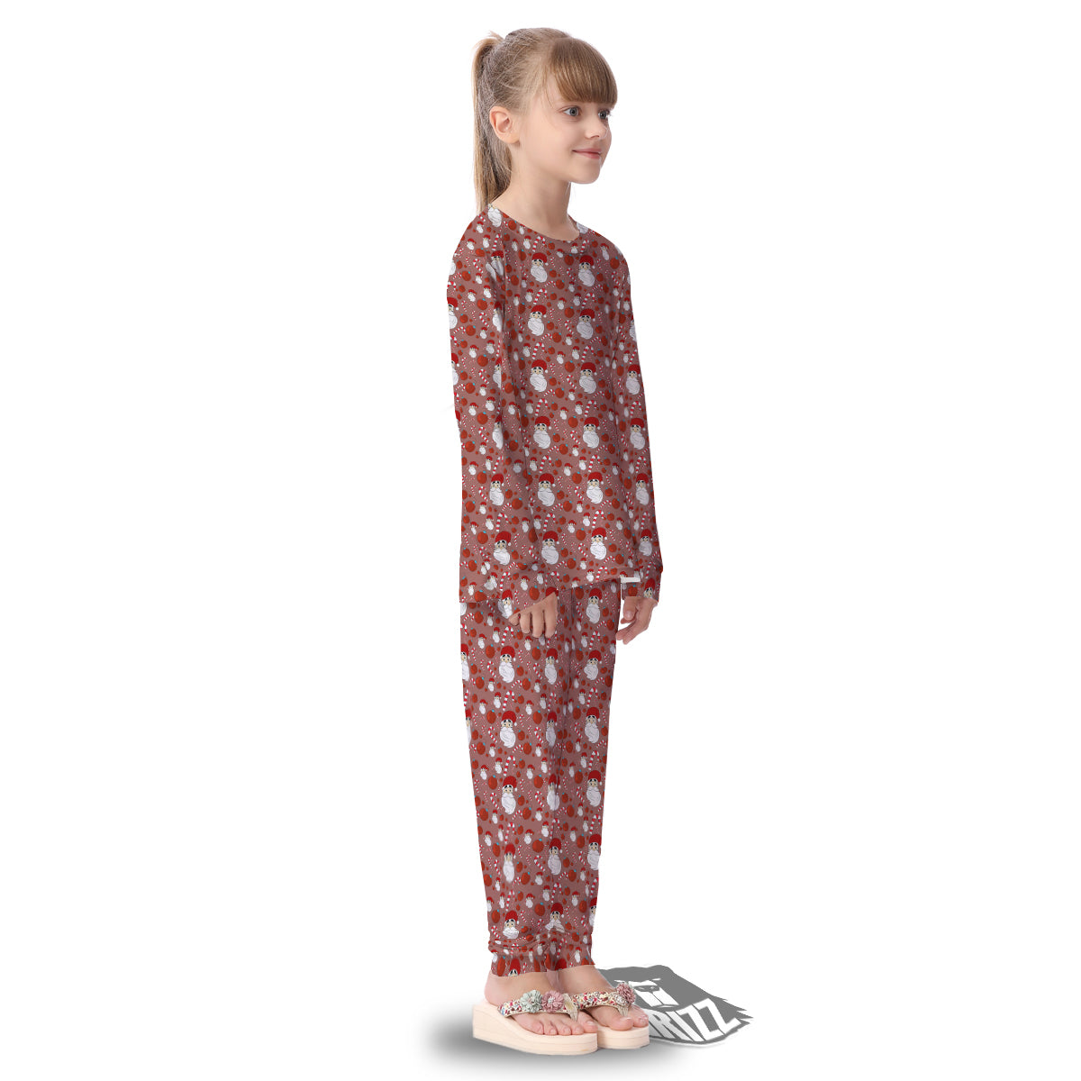 Santa Claus Hat And Candy Print Pattern Kid's Pajamas-grizzshop