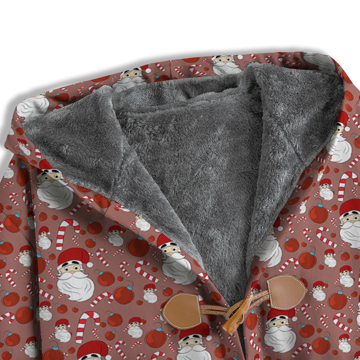 Santa Claus Hat And Candy Print Pattern Men's Windbreaker Jacket-grizzshop