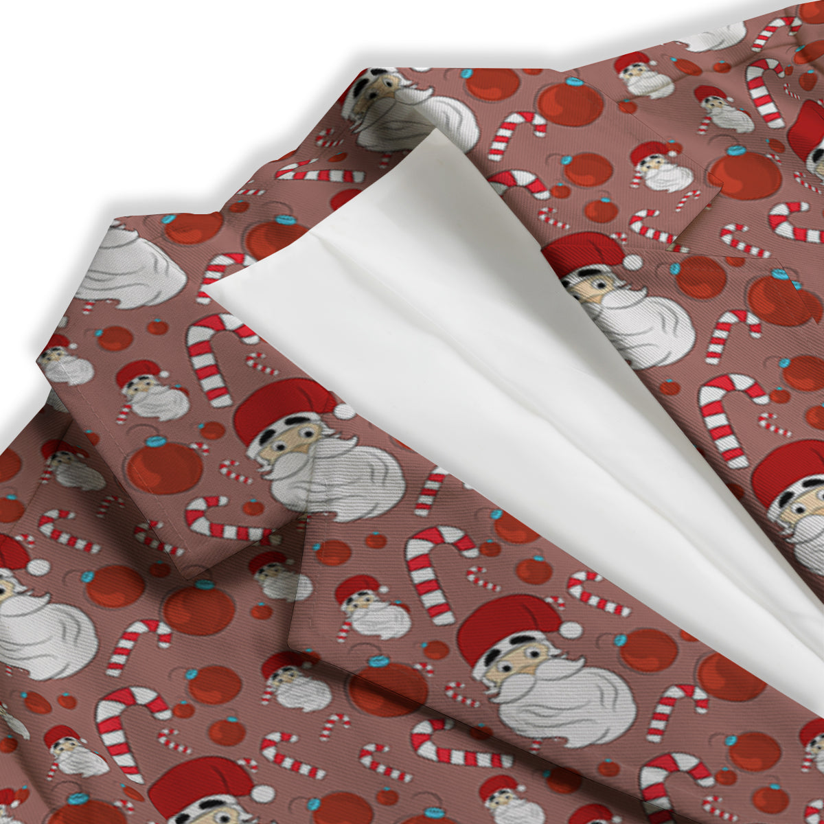 Santa Claus Hat And Candy Print Pattern Women's Blazer-grizzshop