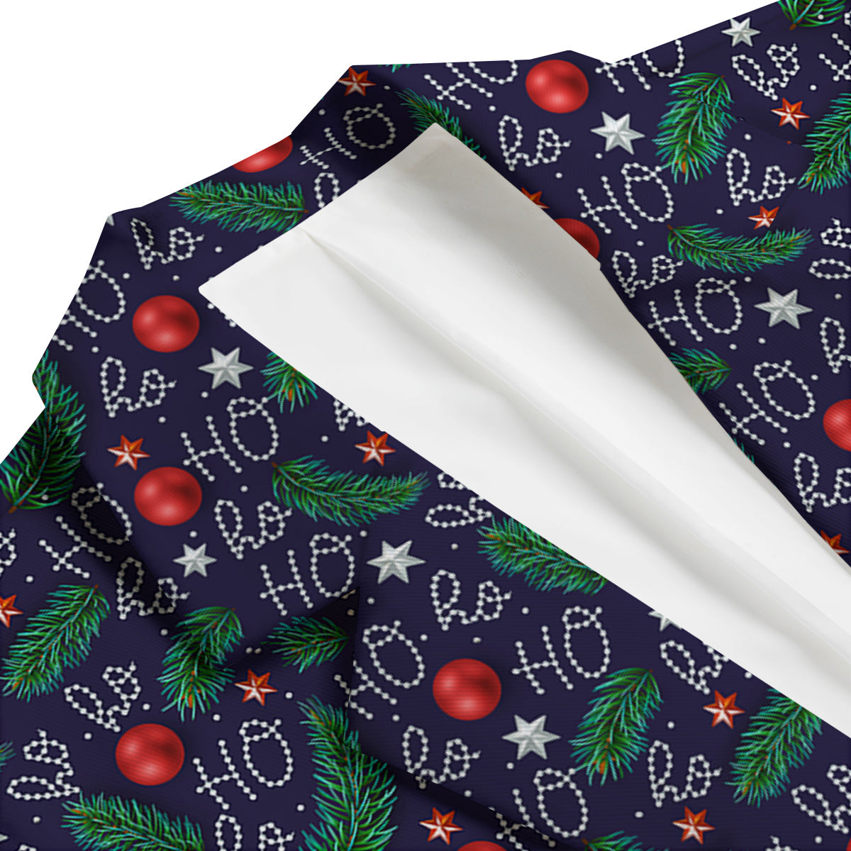 Santa Claus Laugh Christmas Hohoho Print Men's Blazer-grizzshop
