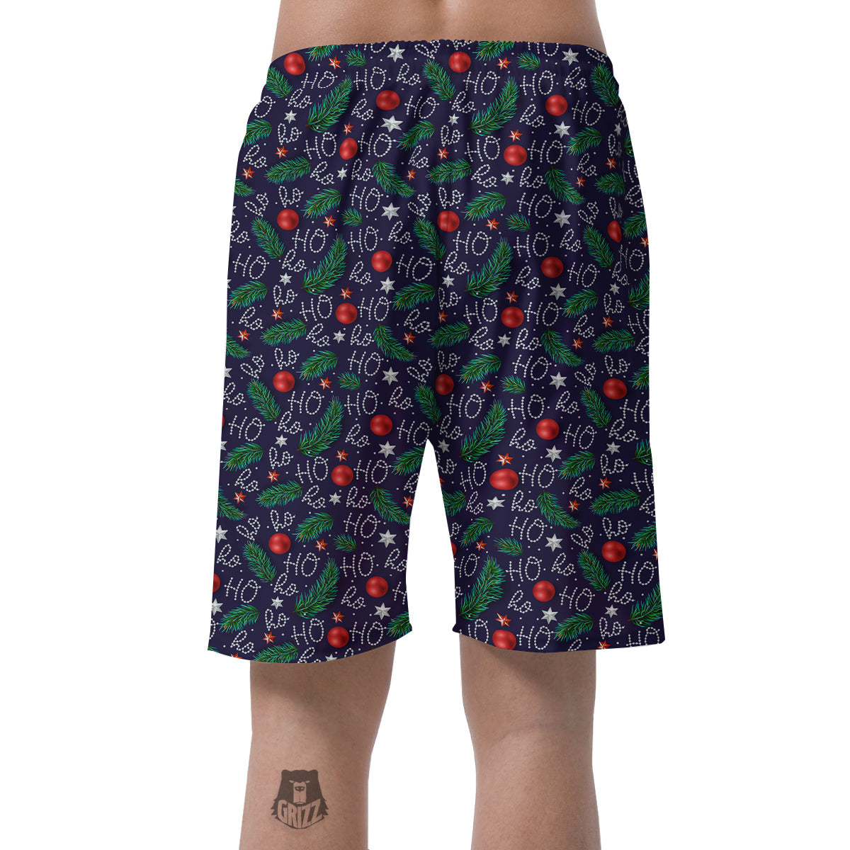Santa Claus Laugh Christmas Hohoho Print Men's Shorts-grizzshop