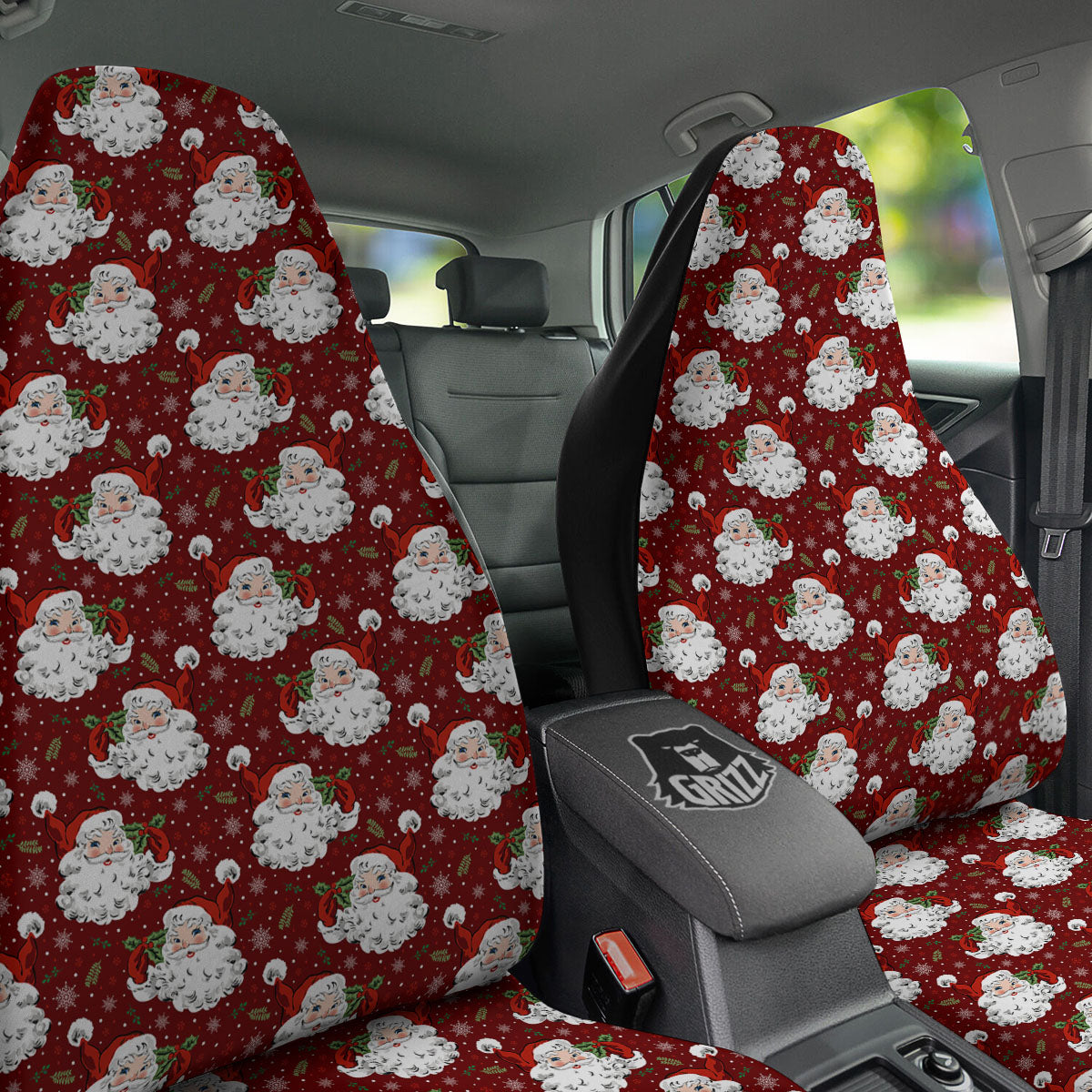 Santa Claus Xmas Print Pattern Car Seat Covers-grizzshop