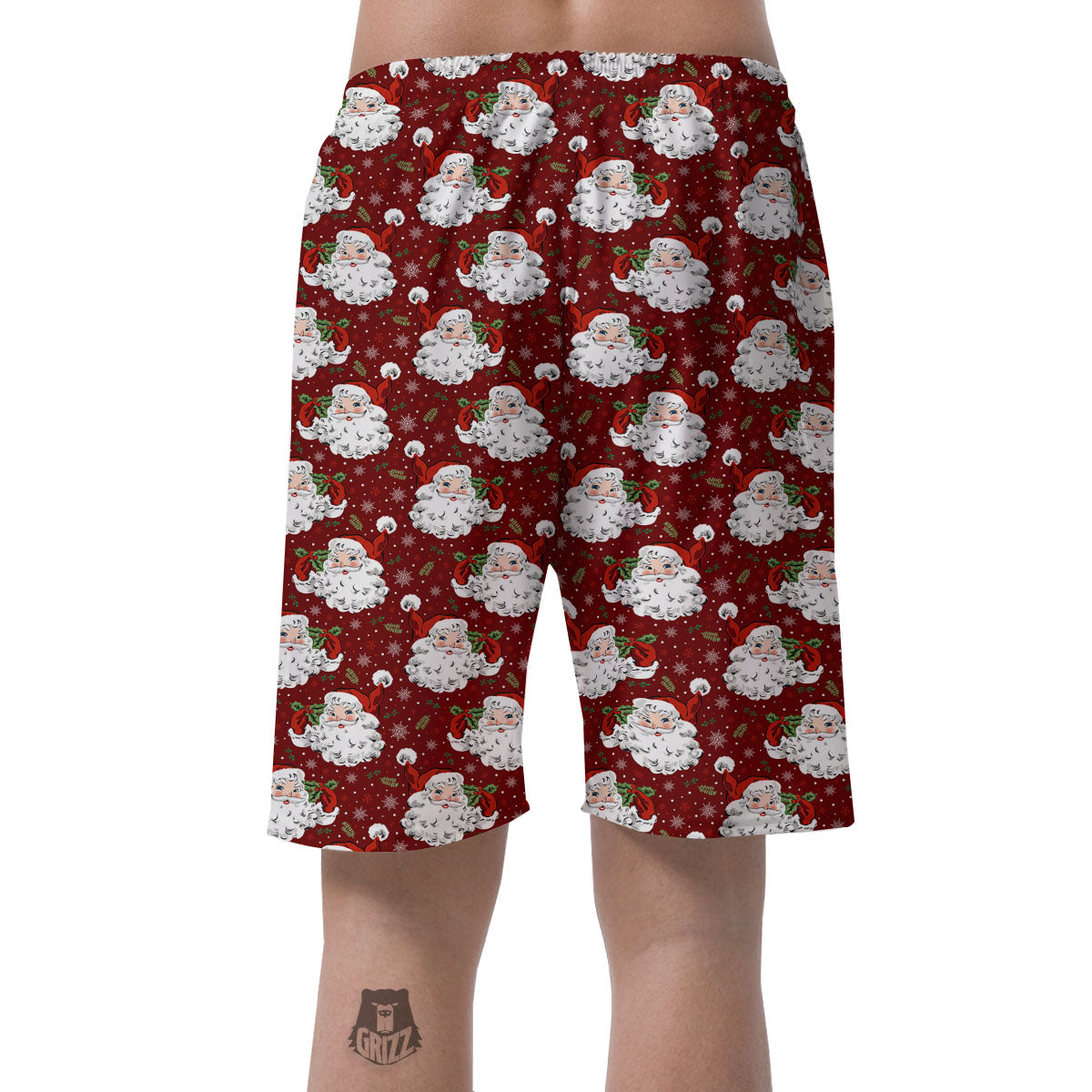 Santa Claus Xmas Print Pattern Men's Shorts-grizzshop
