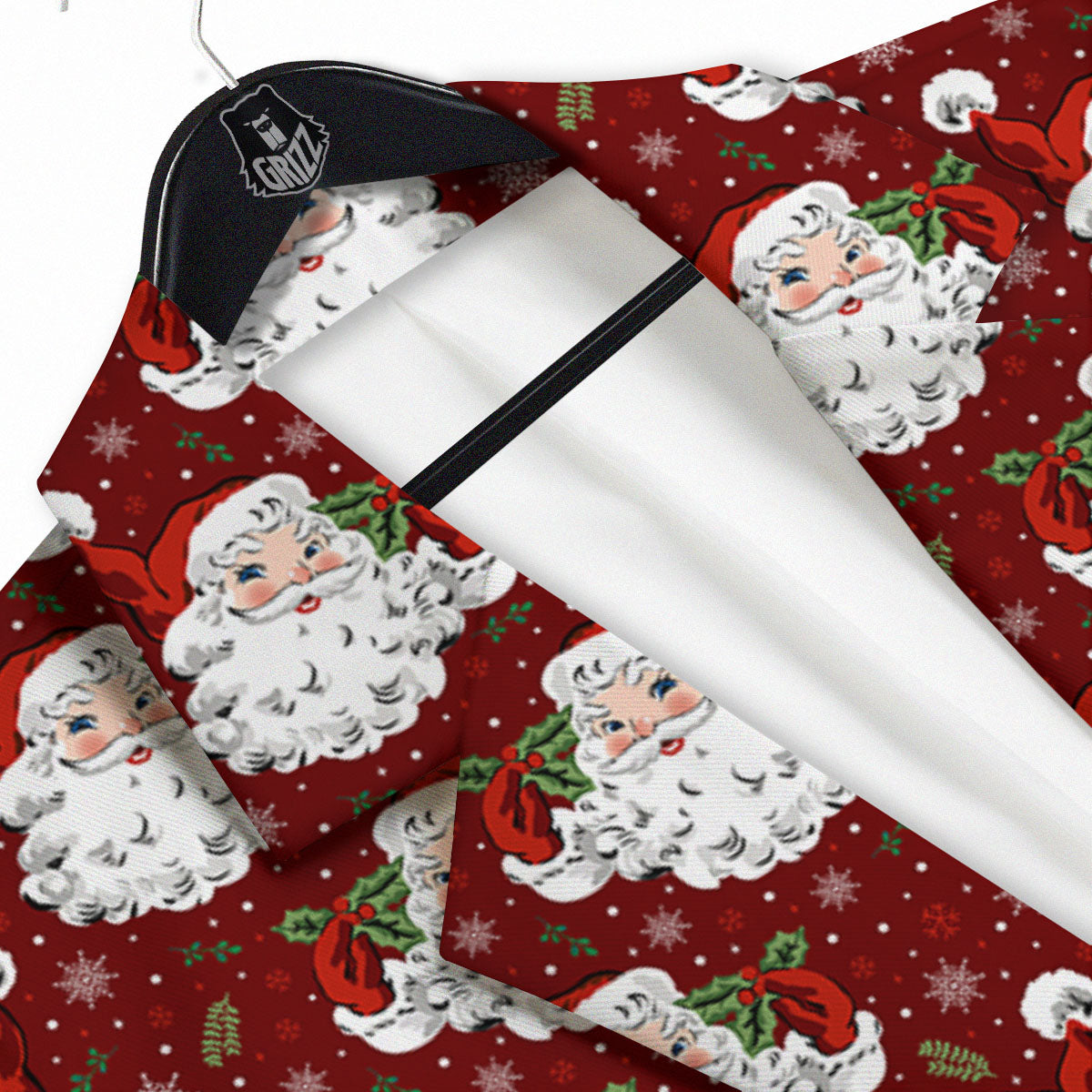 Santa Claus Xmas Print Pattern Men's Sport Coat-grizzshop