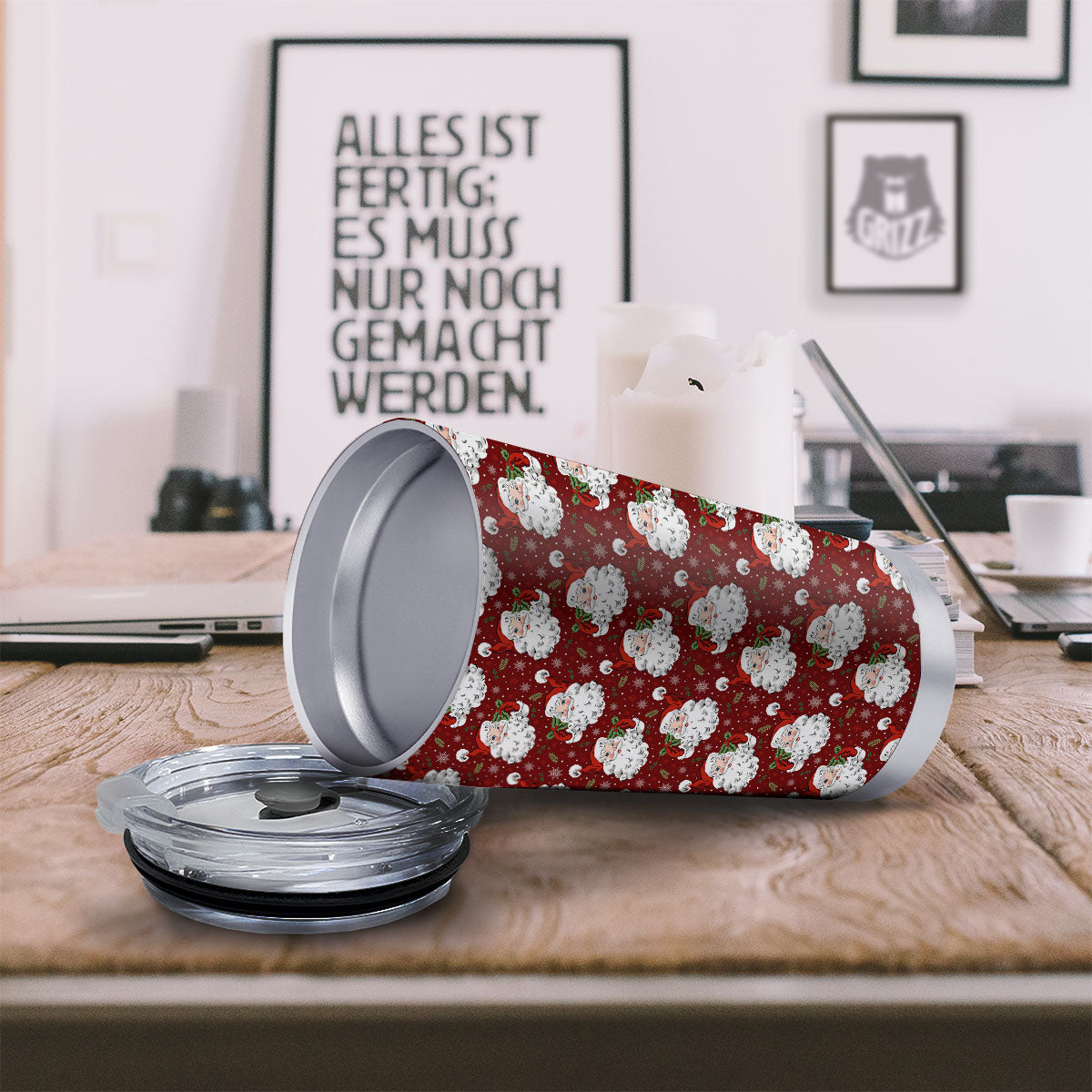 Santa Claus Xmas Print Pattern Tumbler-grizzshop