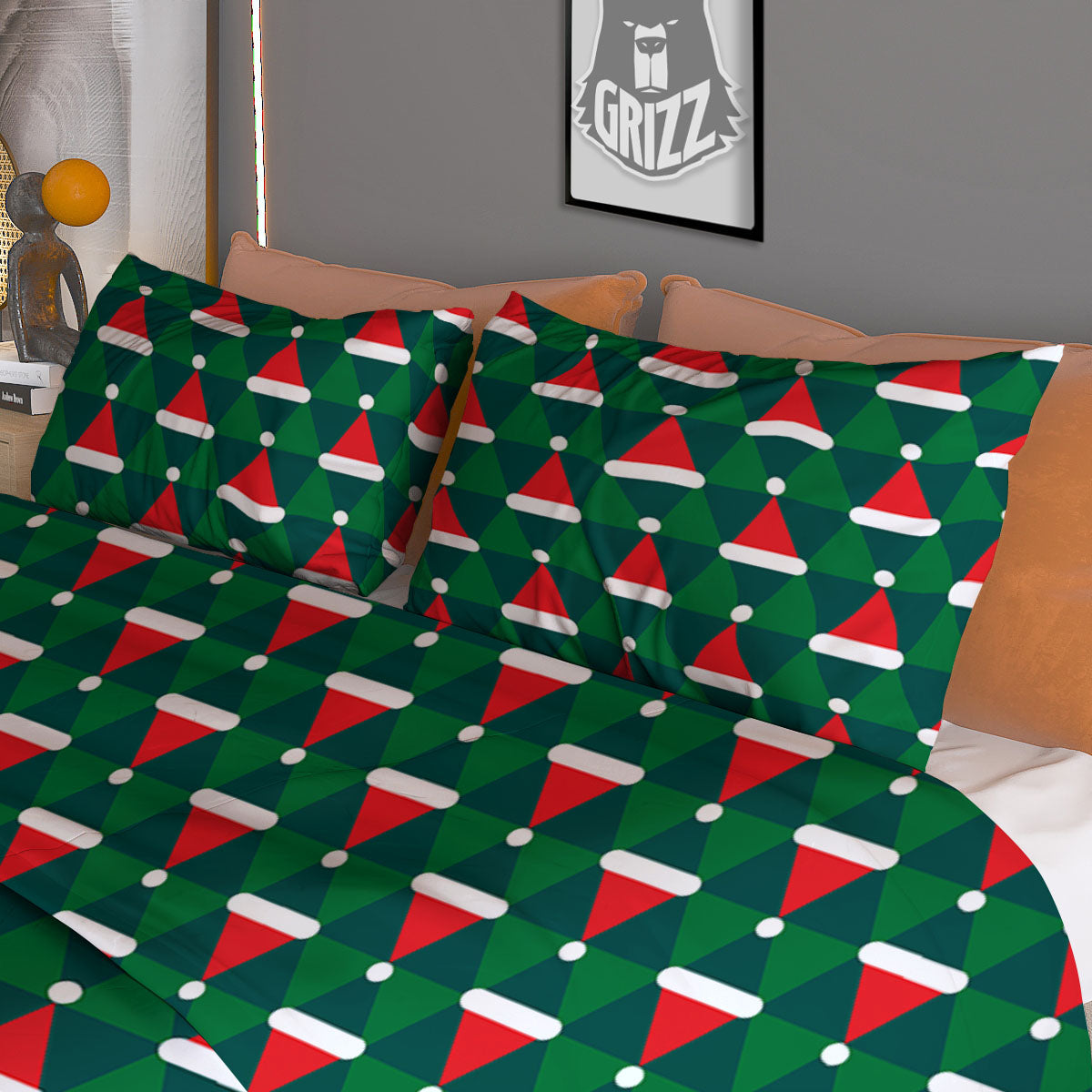 Pyramid Geometric Print Duvet Cover Bedding Set