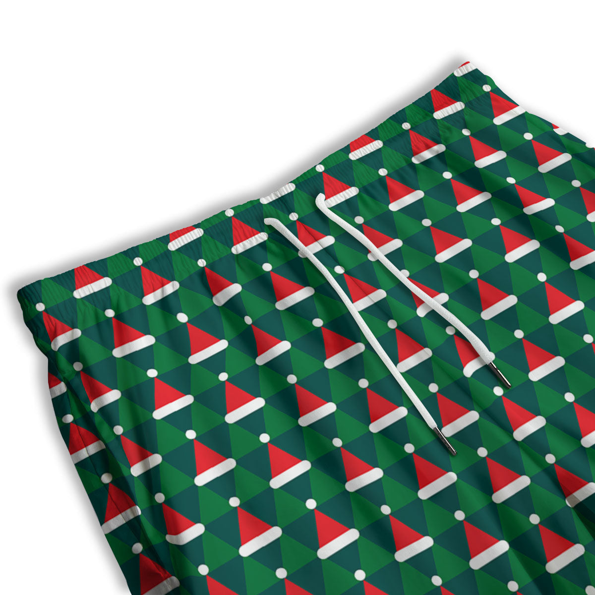 Santa Hats Christmas Print Pattern Men's Athletic Shorts