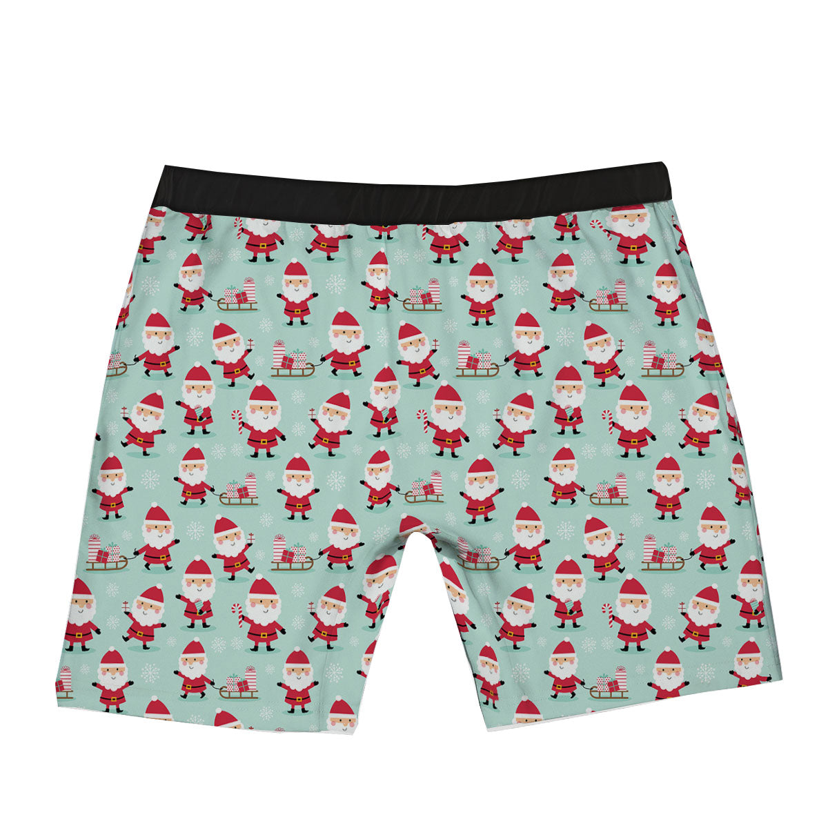 Santa Claus Cartoon Print Pattern Boxer Briefs