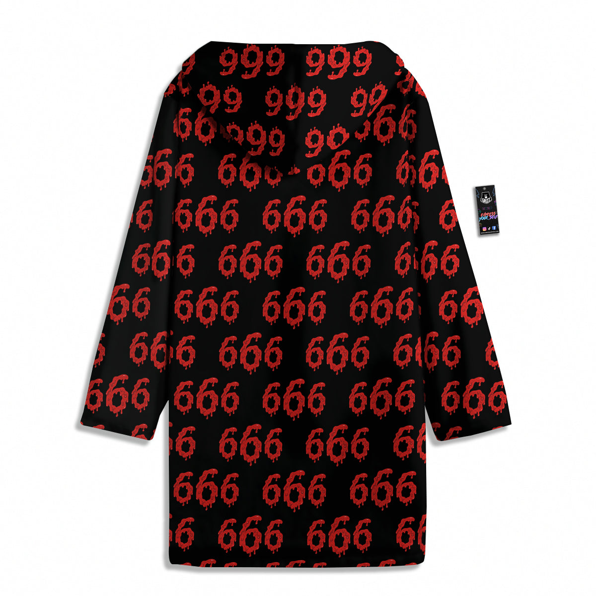 Satan 666 Print Pattern Men's Windbreaker Jacket-grizzshop