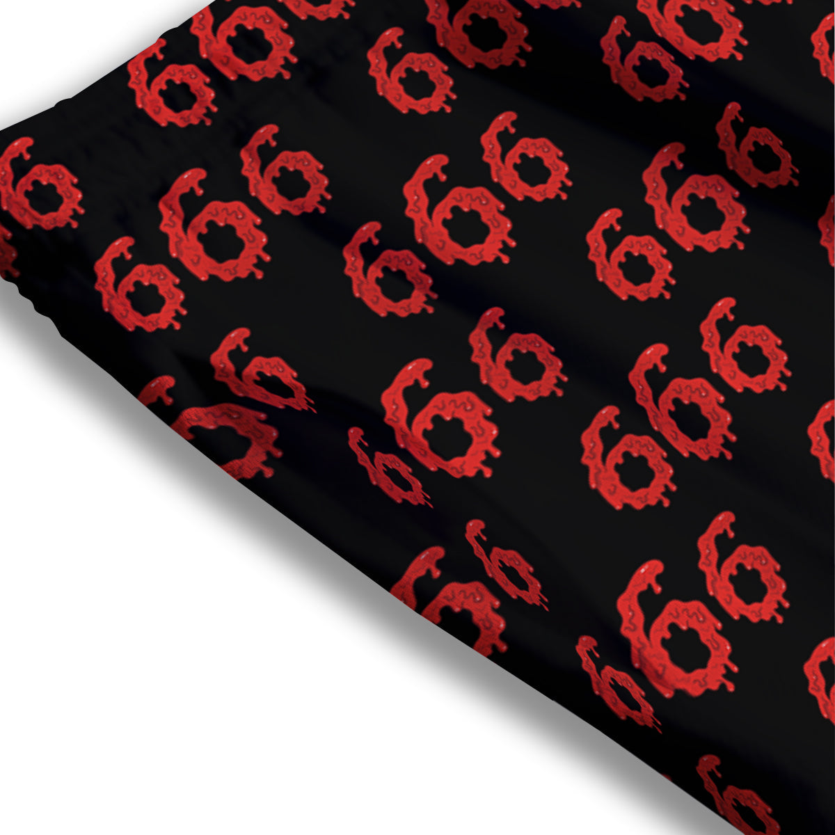 Satan 666 Print Pattern Mesh Shorts-grizzshop